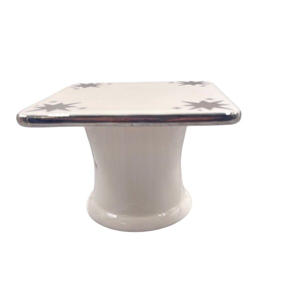 Vintage Bath and Body Works 1999 Pedestal Candle Holder Silver Stars - Picture 5 of 9